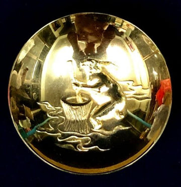 Vintage Japanese 24K Gold-Plated Sake Cup – Zodiac Rabbit Design | Lucky Talisman