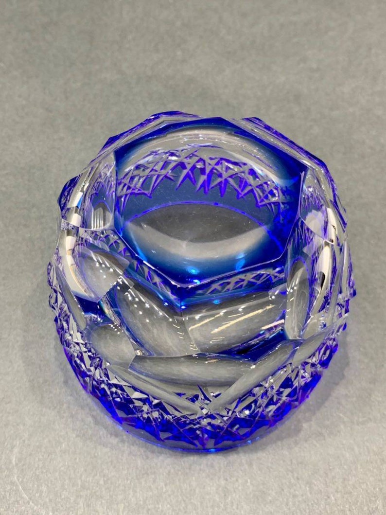 Edo Kiriko On-the-Rocks Glass – Deep Blue Cut Crystal | Handmade in Japan