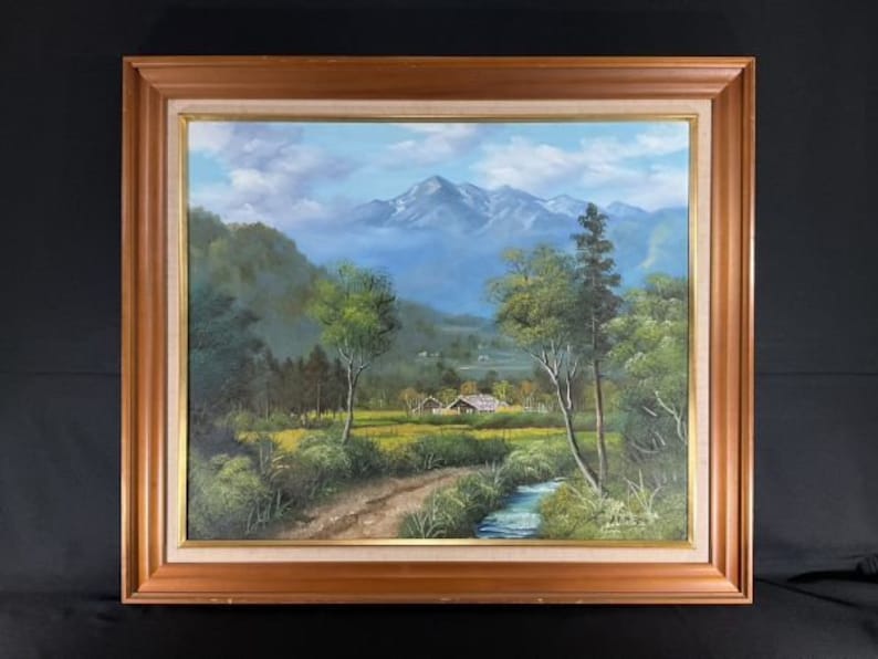 "Norikura Mountain Range" Original Oil Painting by Tadashi Nozawa No. 20 Large Format – Masterpiece of Delicate Realism