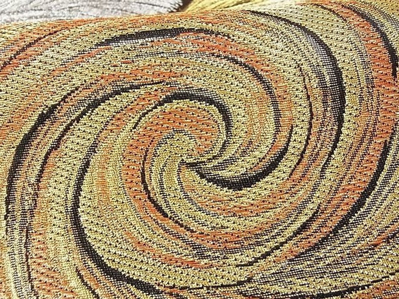 Fukuro Obi – Flowing Swirl Pattern with Gold & Silver Thread